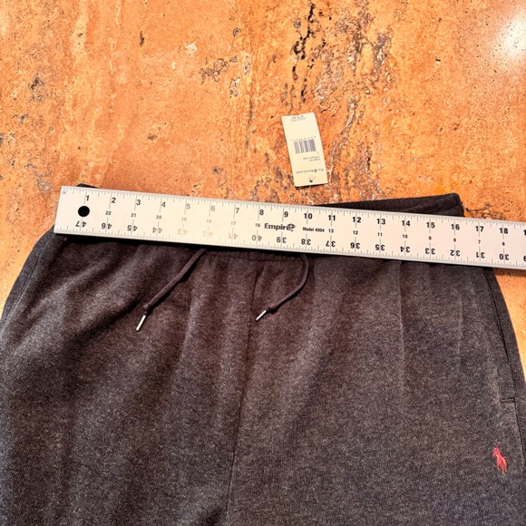 Ralph Lauren French Rib Charcoal Gray Black Classic Sweatpants Joggers Mens L - Picture 10 of 12
